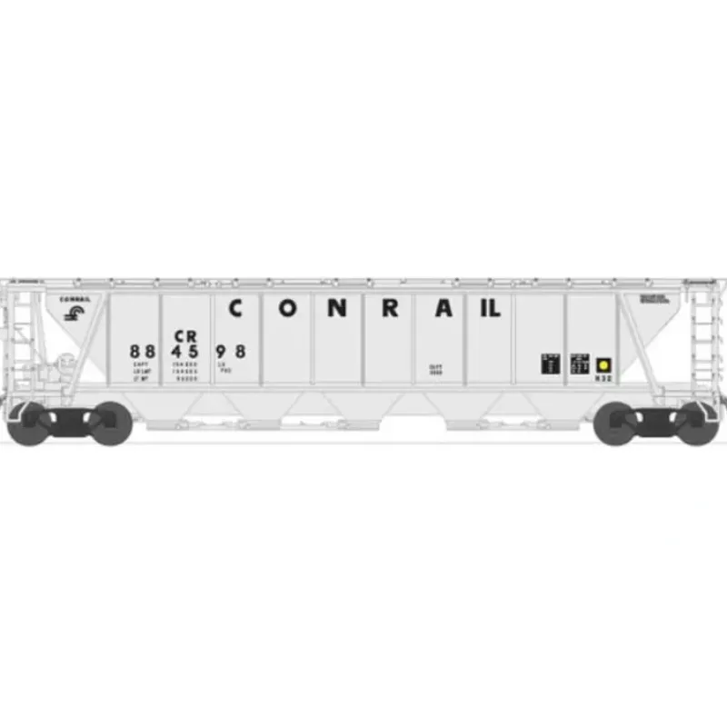 Best Broadway Limited 1887 HO Conrail H32 5-Bay Covered Hopper Set A (Pack of 4) - Your Source for Gaming Essentials Trains