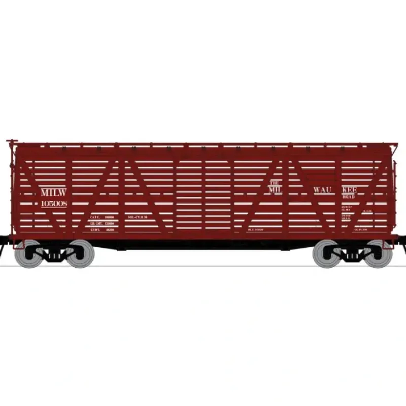 Outlet Broadway Limited 3360 N Milwaukee Road PRR K7 Stock Car with Hog Sounds - Your Source for Gaming Essentials Trains
