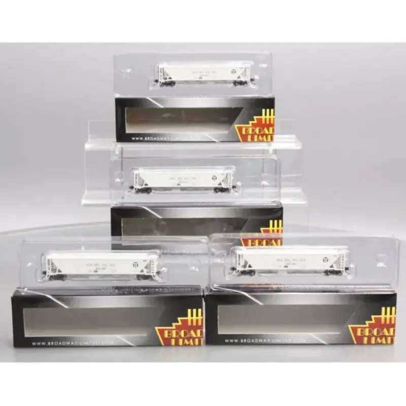 Outlet Broadway Limited 3170 N PRR Class H32 5-Bay Covered Hopper Set A (Pack of 4) - Your Source for Gaming Essentials Trains