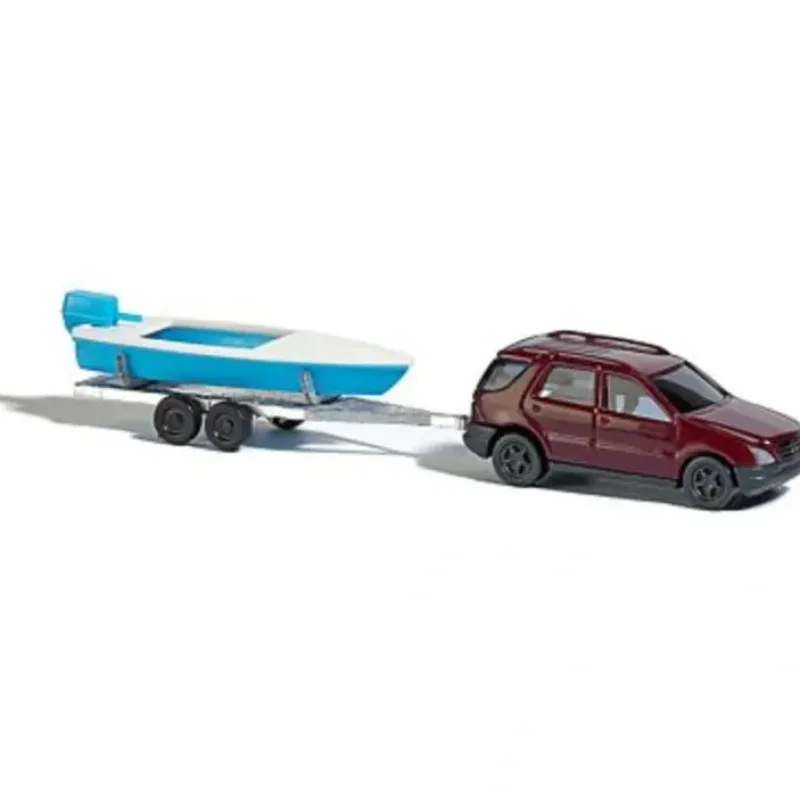 Hot Busch 8334 1:160 N Mercedes-Benz M-Klasse SUV with Boat & Trailer - Your Source for Gaming Essentials Trains