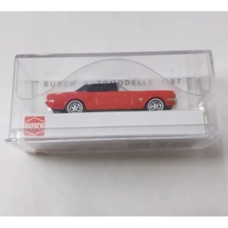 Online Busch 47501 HO Scale Red W/Black Top '64 Ford Mustang Convertible - Your Source for Gaming Essentials Trains