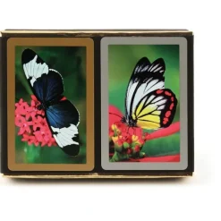 Cards>Congress Butterflies Jumbo Index Bridge Playing Cards - 2 Deck Set - Your Source for Gaming Essentials