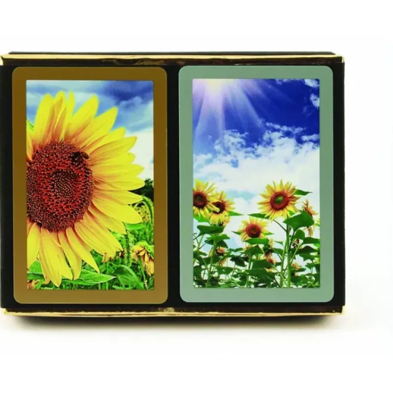 Cards>Congress Sunflowers Jumbo Index Bridge Playing Cards - 2 Deck Set - Your Source for Gaming Essentials