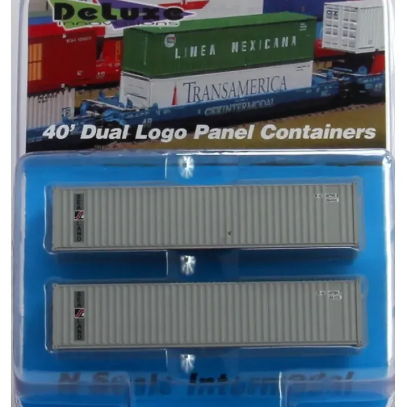 Outlet Deluxe Innovations 5121 N Sea-Land 40' Corrugated Panel Container (Pack of 2) - Your Source for Gaming Essentials Trains