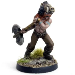 Tabletop Miniatures>DGS Games Boar Warrior #114003 Unpainted 32mm Scale Freeblades Metal Figure - Your Source for Gaming Essentials