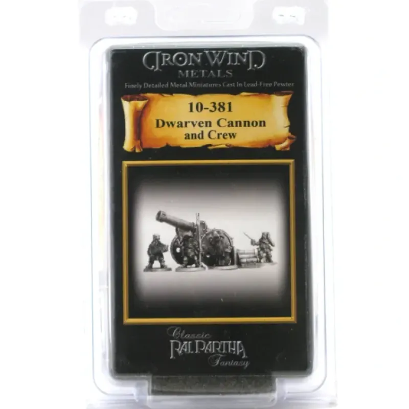 Tabletop Miniatures>Dwarf Cannon and Crew #10-381 Classic Ral Partha Fantasy RPG Metal Figure - Your Source for Gaming Essentials