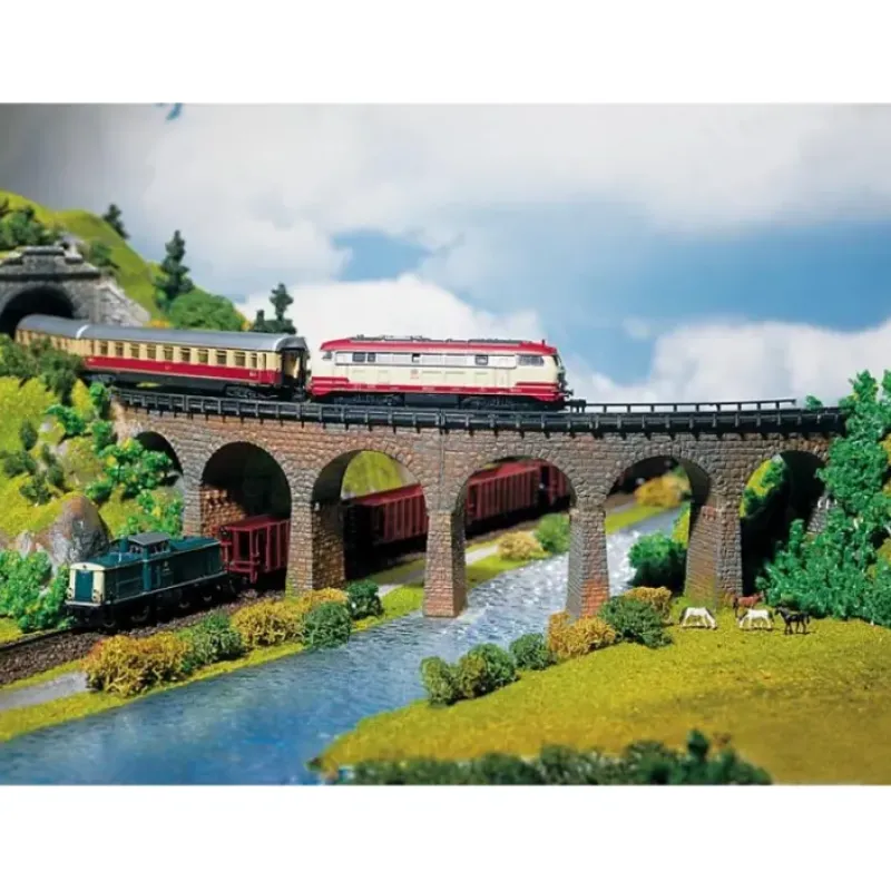 Sale Faller 222586 7-1/2" Curved Viaduct - Your Source for Gaming Essentials Trains