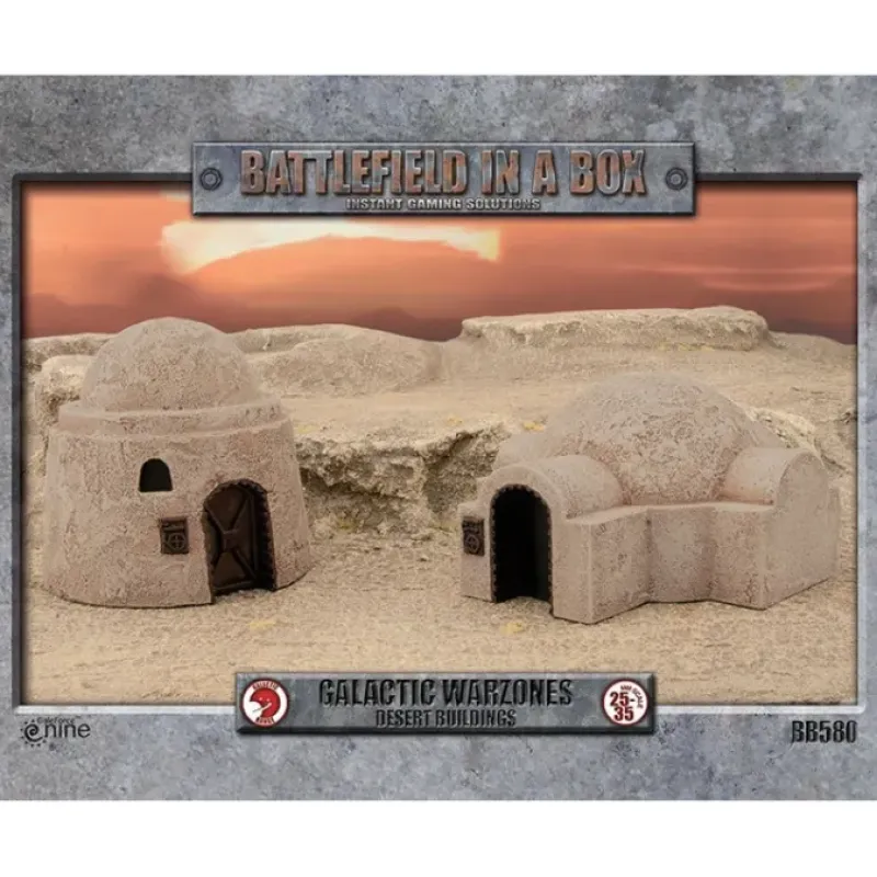 Tabletop Miniatures>Gale Force Nine Battlefield in a Box Model - Painted Desert Buildings - Your Source for Gaming Essentials