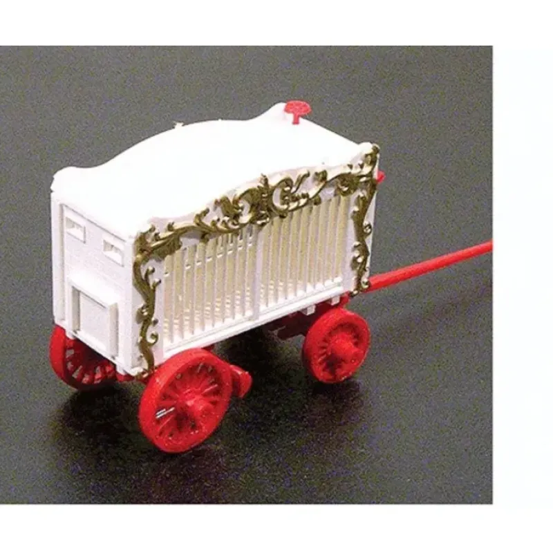 Best Gem City Amusement 9103 Red Wheels White Cage Bear Cage w/2 Bears - Your Source for Gaming Essentials Trains
