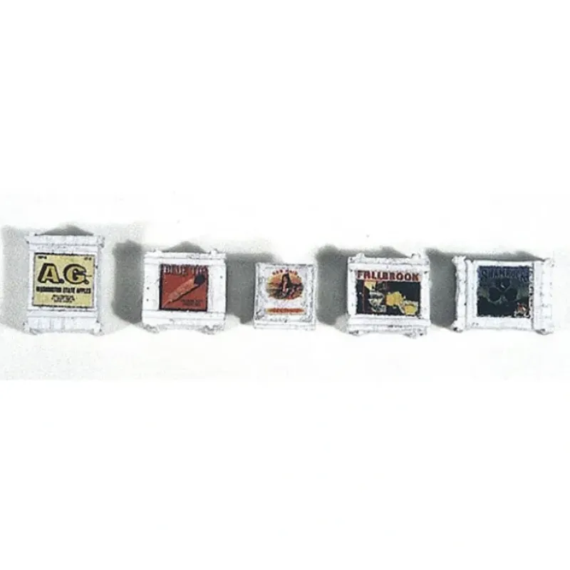 Discount JL Innovative Design 716 HO White Custom Deluxe Crates W/Weathering (Pack of 5) - Your Source for Gaming Essentials Trains