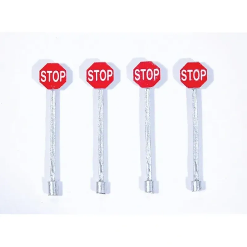Clearance JL Innovative Design 851 HO Custom Street Signs Stop Sign Red (Pack of 4) - Your Source for Gaming Essentials Trains