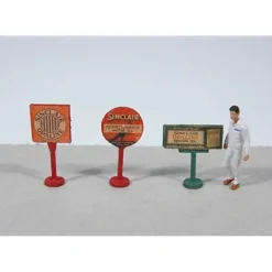 JL Innovative Design 466 HO Sinclair Vintage Gas Station Curb Signs (Set of 3) - Your Source for Gaming Essentials Trains