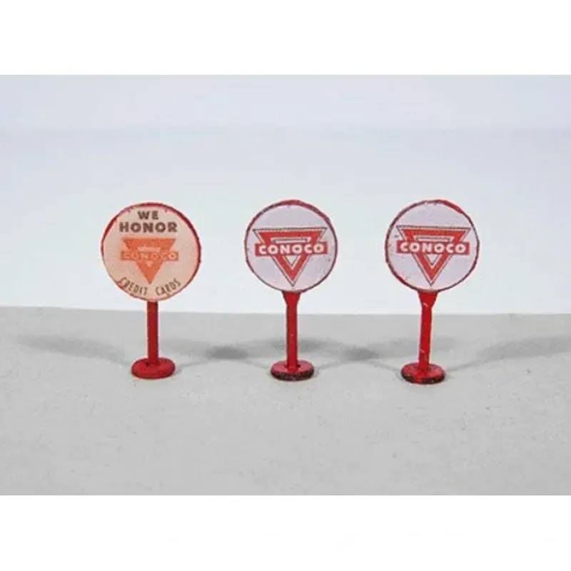 Sale JL Innovative Design 361-469 Vintage Gas Station Curb Signs Conoco pkg(3) - Your Source for Gaming Essentials Trains