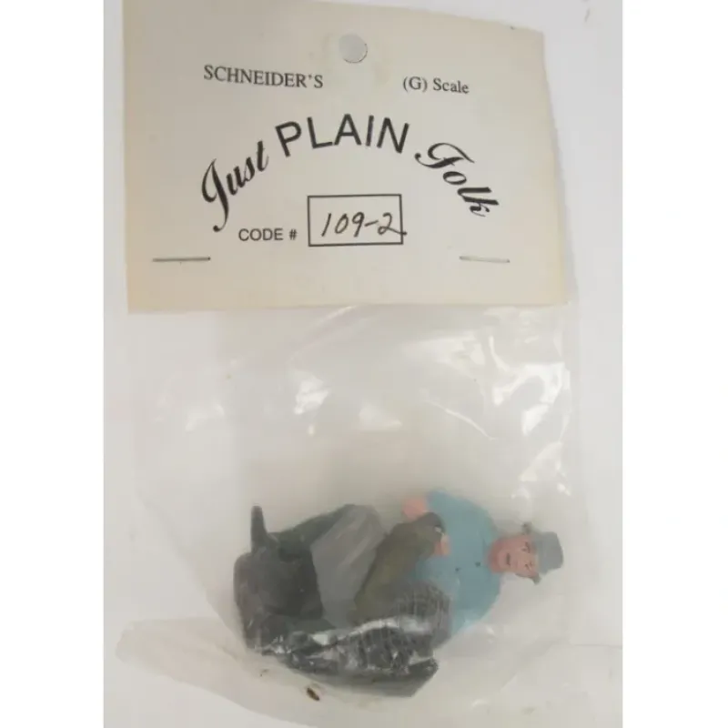 Discount Just Plain Folk 109-2 Man With Gray Hat Catching Fish - Your Source for Gaming Essentials Trains