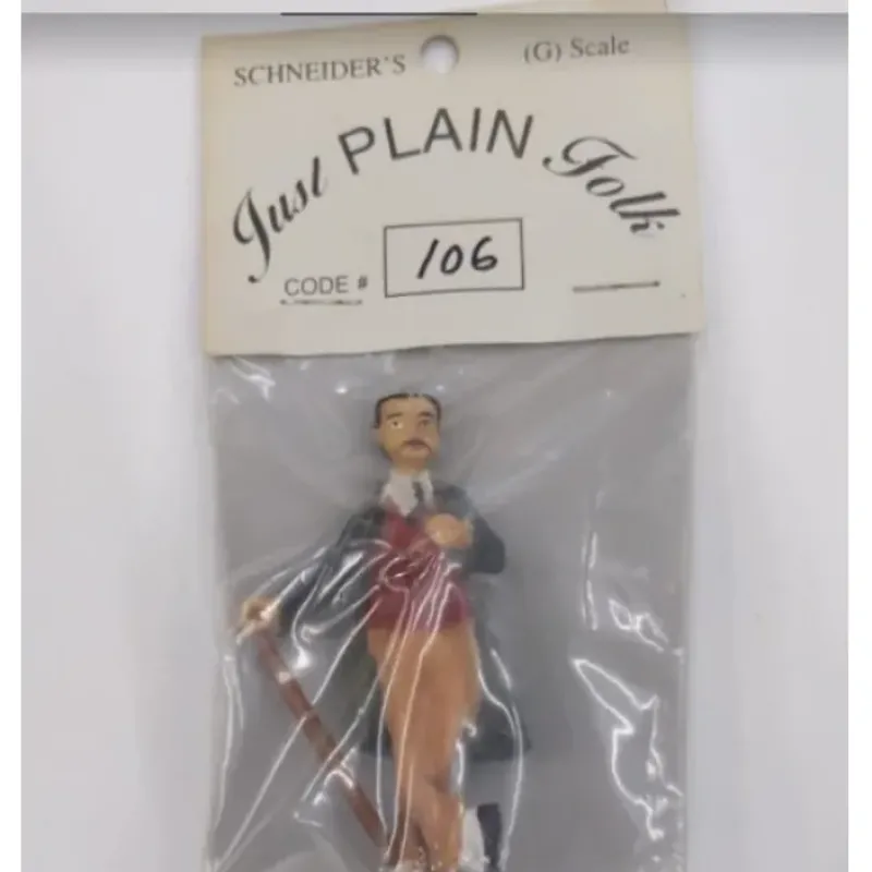 Just Plain Folk 106 Man with Mustache Holding Cane - Your Source for Gaming Essentials Trains