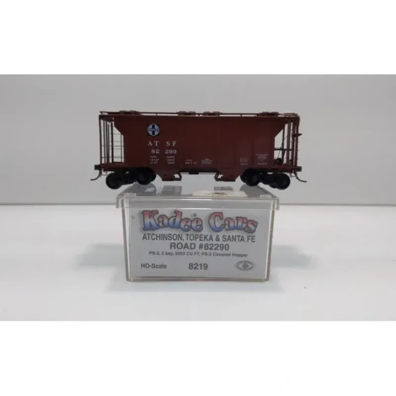 Sale Kadee 8219 HO Santa Fe PS-2 2-Bay Covered Hopper with HGC Trucks #82290 - Your Source for Gaming Essentials Trains