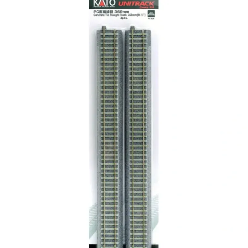 Kato 2-181 HO 14-1/2" Concrete Tie Straight UniTrack (Pack of 4) - Your Source for Gaming Essentials Trains