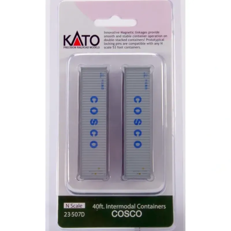 Sale Kato 23-507D N Scale Cosco 40' Intermodal Container Set (Set of 2) - Your Source for Gaming Essentials Trains