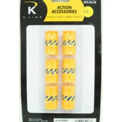 Hot K-Line K419503 O/O27 Construction Barrels (Pack of 6) - Your Source for Gaming Essentials Trains