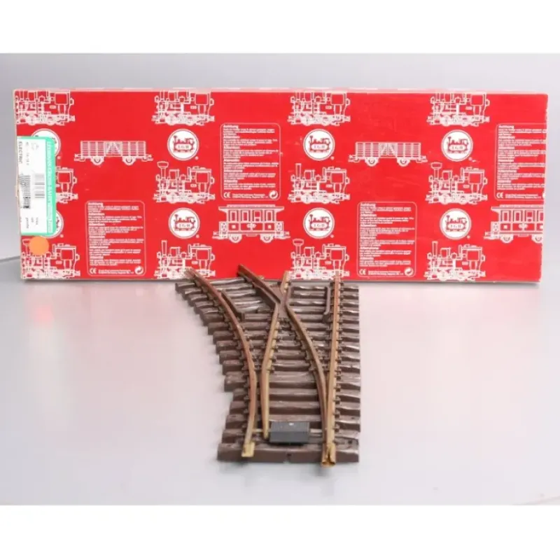 LGB 16150 G 22.5 R3 Left Hand Remote Electric Curved Switch Turnout EX/Box - Your Source for Gaming Essentials Trains