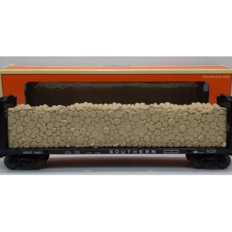 Outlet Lionel 6-16951 O Gauge 9823 Southern Bulkhead Flat Car w/ Simulated Wood Load LN/Box - Your Source for Gaming Essentials Trains