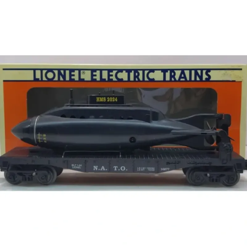 Clearance Lionel 6-16677 O Gauge NATO Flatcar with Royal Navy Submarine NIB - Your Source for Gaming Essentials Trains