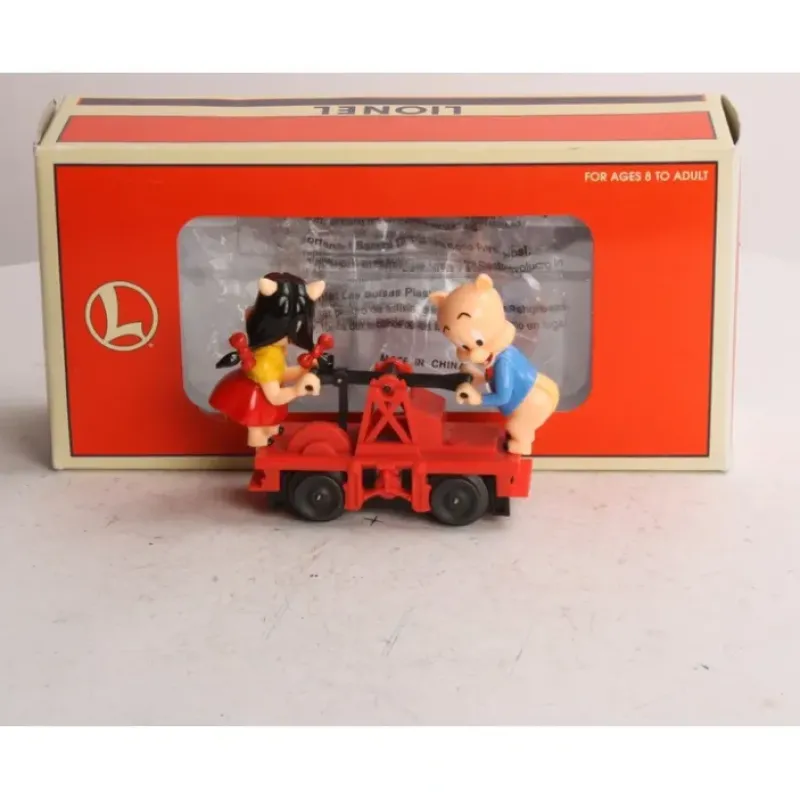 Discount Lionel 6-18434 O Gauge Porky & Petunia Operating Handcar - Your Source for Gaming Essentials Trains