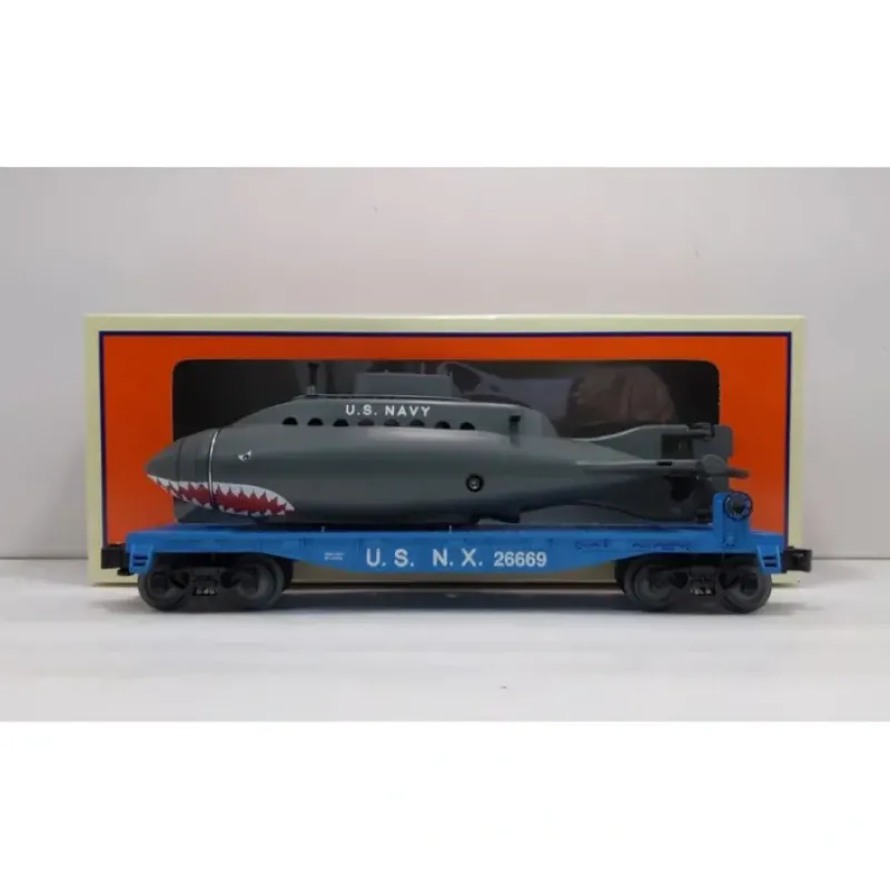 Sale Lionel 6-26669 O US Navy Flatcar With Shark Submarine - Your Source for Gaming Essentials Trains