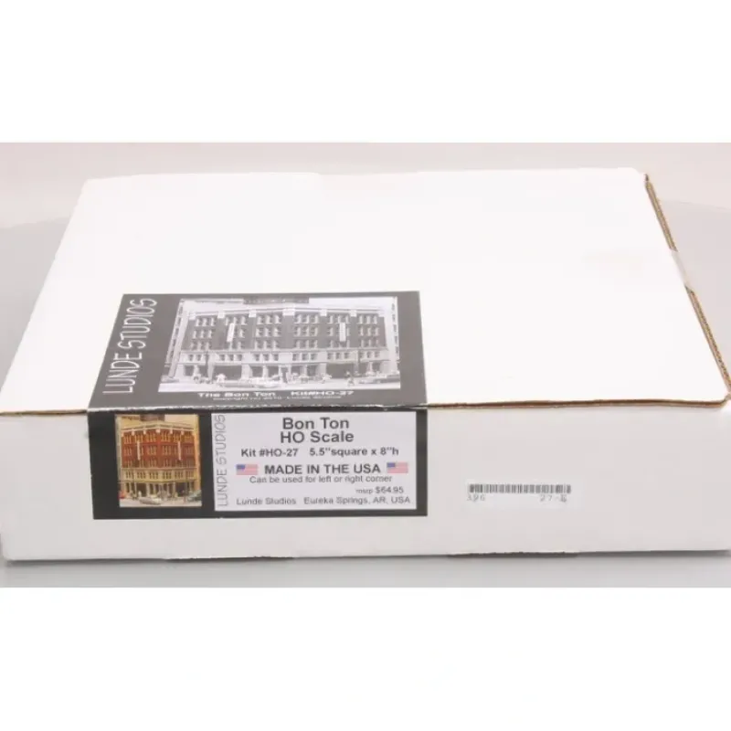 Online Lunde Studios HO-27 HO The Bon Ton 5.5" Square x 8" H rESIN Building Kit - Your Source for Gaming Essentials Trains