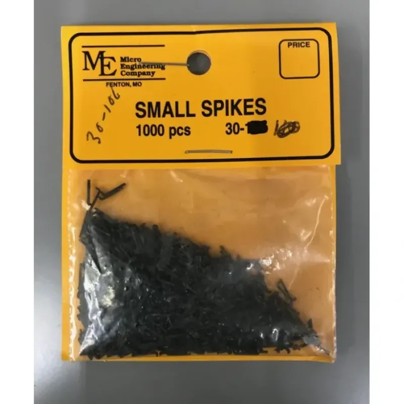 Hot Micro Engineering 30-106 1/4" Small Blackened Metal Spikes (Pack of 1,000) - Your Source for Gaming Essentials Trains