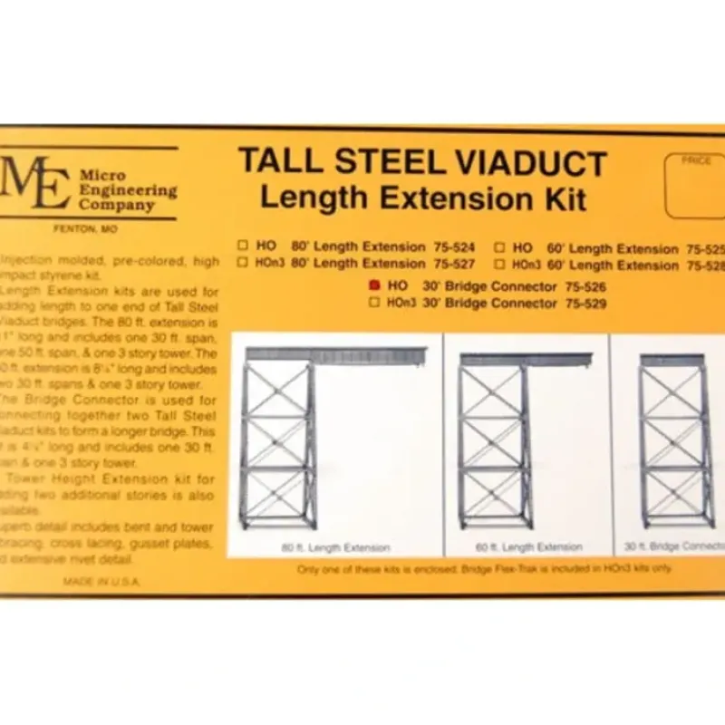 Clearance Micro Engineering 75-526 HO 30' Bridge Connector Tall Steel Viaduct Kit - Your Source for Gaming Essentials Trains