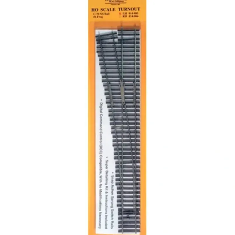 Discount Micro Engineering 14-805 HO Code 70 #6 Left Hand Switch Turnout - Your Source for Gaming Essentials Trains
