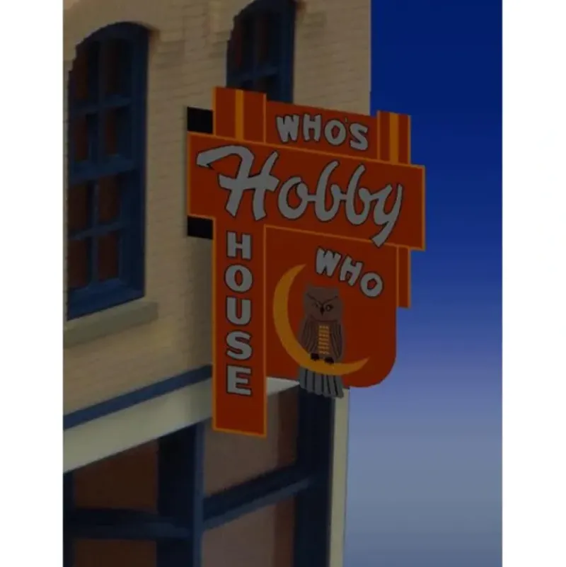 Miller Engineering 441452 HO/N Who's Hobby House Wall-Mount Animated Billboard - Your Source for Gaming Essentials* New