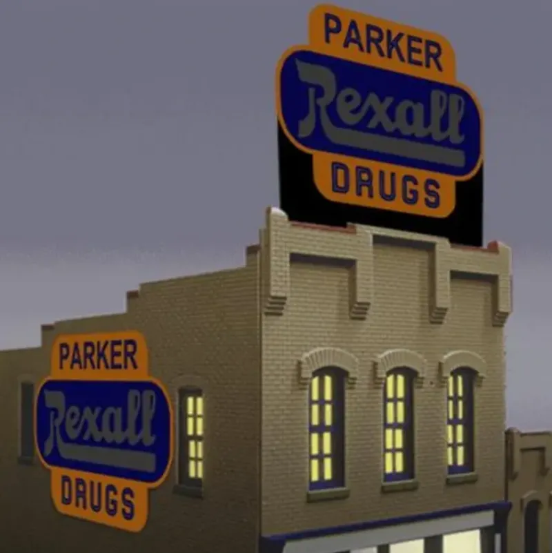Miller Engineering 7581 HO/O Animated Neon Billboards - Super Animated Rexall - Your Source for Gaming Essentials* Discount
