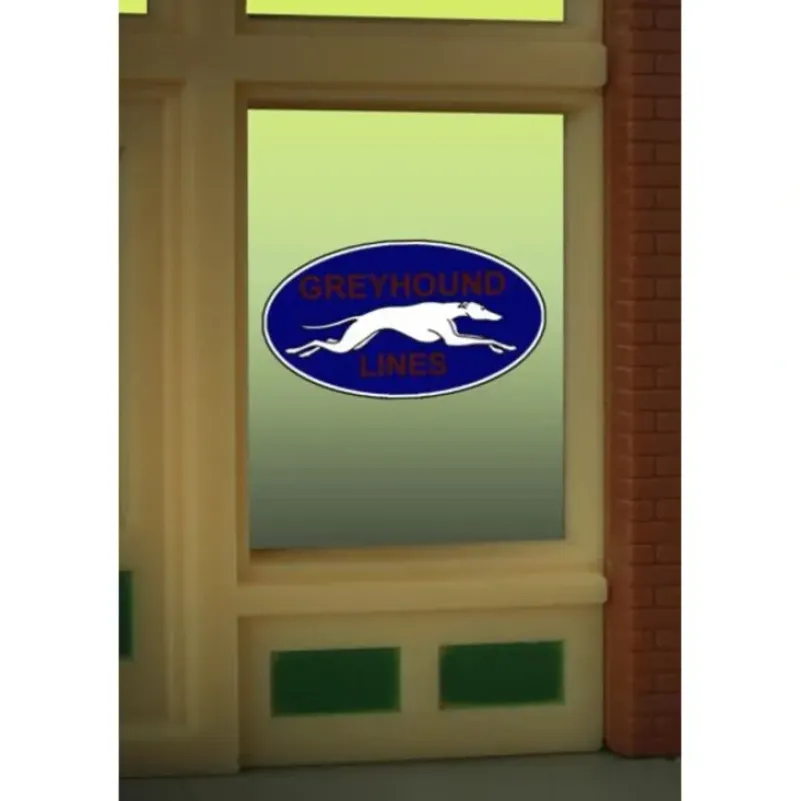 Miller Engineering 8950 HO/O Greyhound Flashing Neon Window Sign - Your Source for Gaming Essentials* Clearance