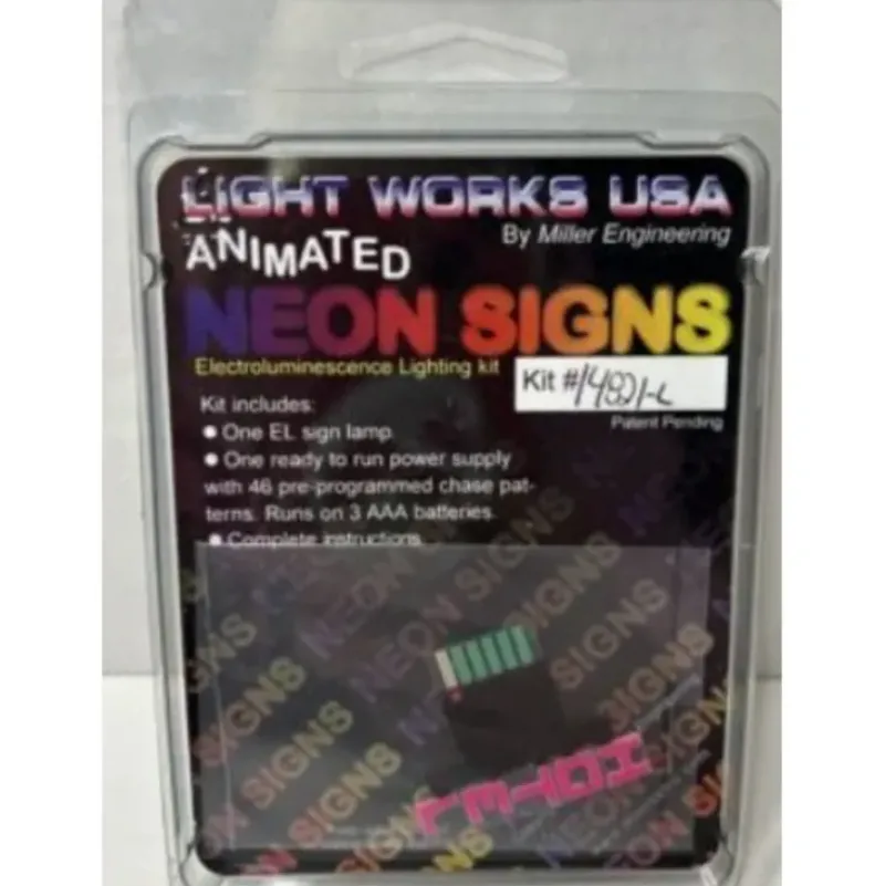 Miller Engineering 14821-L HO Scale Hotel Neon Sign Lighting Kit - Your Source for Gaming Essentials* Hot