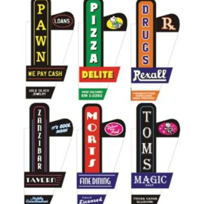 Miller Engineering 66812-R Animated Sign Kit Downtown Series #1 - Right - Large - Your Source for Gaming Essentials* Outlet