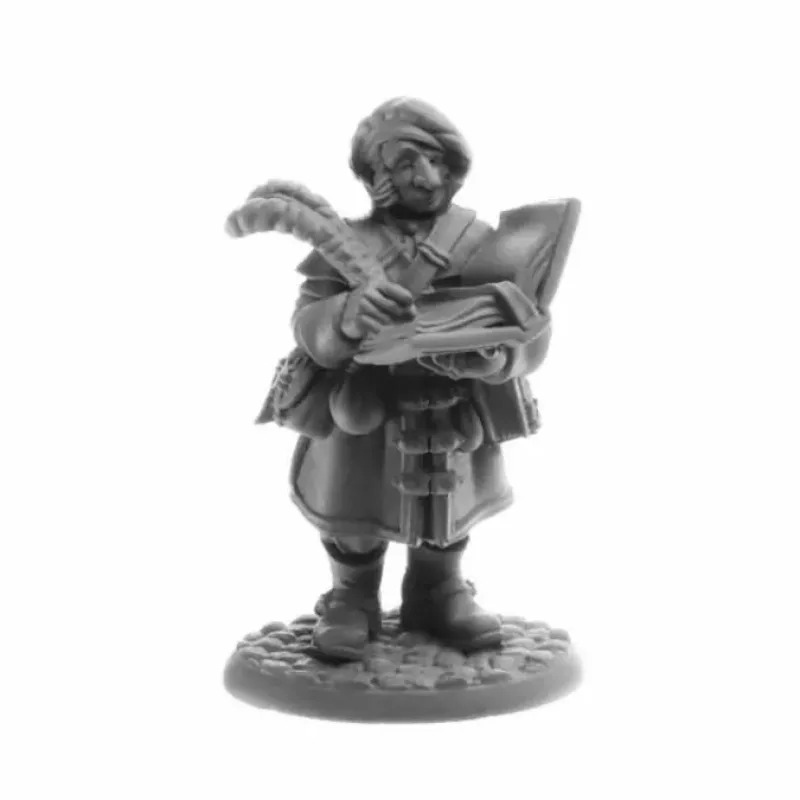 Tabletop Miniatures>Money Lender #30069 Reaper Legends: Bones USA Unpainted Plastic Figure - Your Source for Gaming Essentials