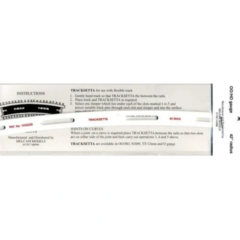Peco OOT42 HO/OO Tracksetta Track Laying Template 42" 1066.8 mm Radius Curve - Your Source for Gaming Essentials* Sale