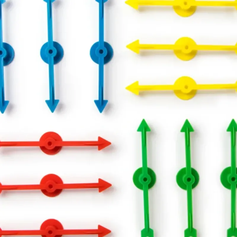 Board Games>Plastic Board Game Arrow Spinners Pointer, 12-pack - Blue Yellow Green Red - Your Source for Gaming Essentials
