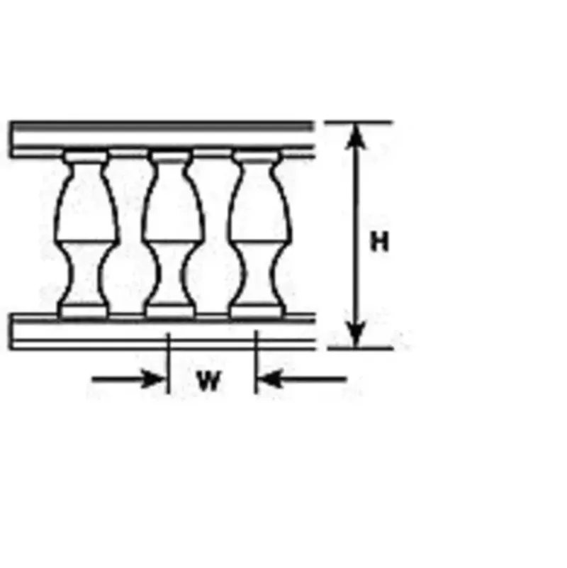 Plastruct 90903 O 9/32" x 6-1/2" x 23/32" Balcony Railing (Pack of 2) - Your Source for Gaming Essentials* New