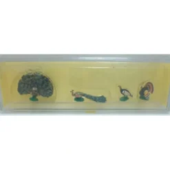 Preiser 10166 HO Animals - Turkeys & Peacocks Figures (Set of 4) - Your Source for Gaming Essentials* Online