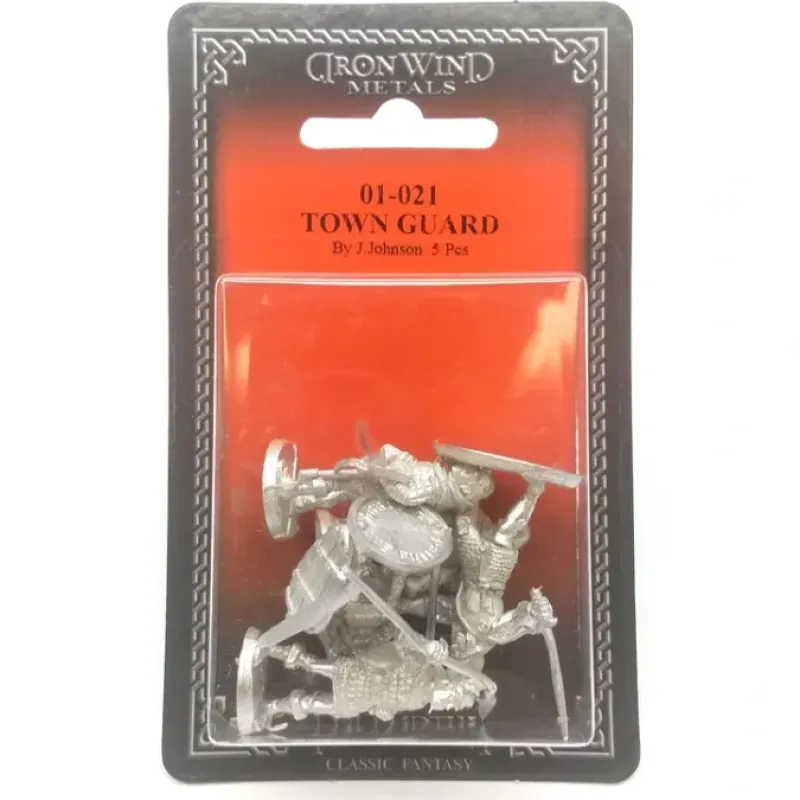 Tabletop Miniatures>Ral Partha Town Guardsmen (5 Pieces) #01-021 Unpainted Fantasy Metal Figure - Your Source for Gaming Essentials