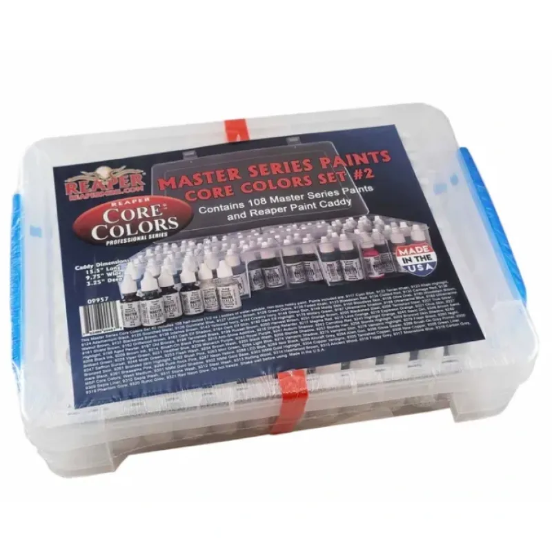 Tabletop Miniatures>Reaper Miniatures #09957 Master Series Paints Core Colors Set #2, 108 Colors (09117-09321) - Your Source for Gaming Essentials