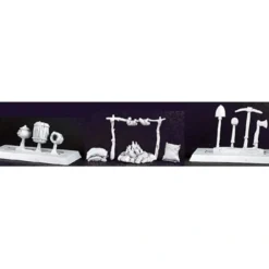 Tabletop Miniatures>Reaper Miniatures Adventuring Accessories II #02963 (13 Pieces) Unpainted Metal - Your Source for Gaming Essentials