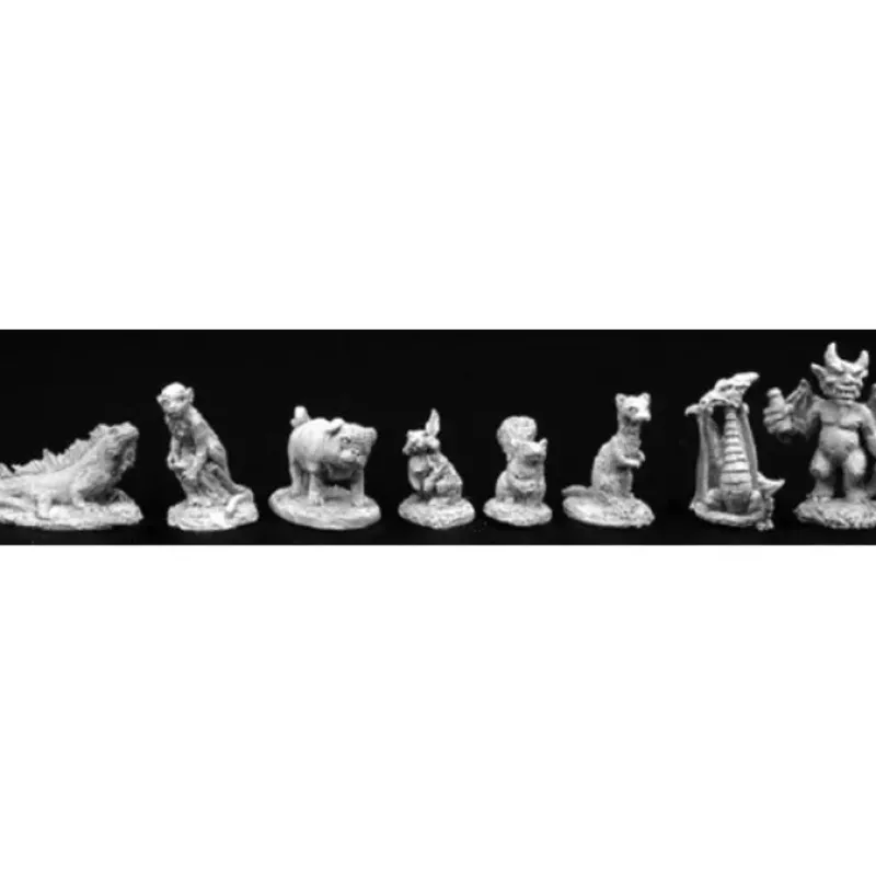 Tabletop Miniatures>Reaper Miniatures Familiar Pack IV (8) #02756 Dark Heaven Unpainted Metal Minis - Your Source for Gaming Essentials