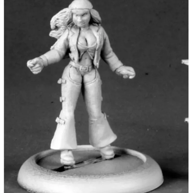 Tabletop Miniatures>Reaper Miniatures Peaches, Biker Girl #50163 Chronoscope D&D RPG Mini Figure - Your Source for Gaming Essentials