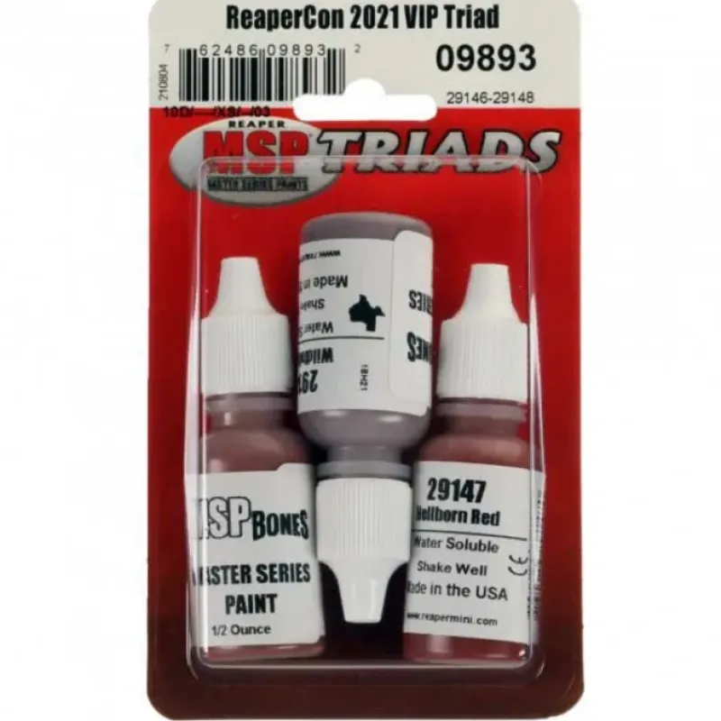 Tabletop Miniatures>ReaperCon 2021 VIP Triad #09893 MSP 3 Pack .5oz Paint - Your Source for Gaming Essentials