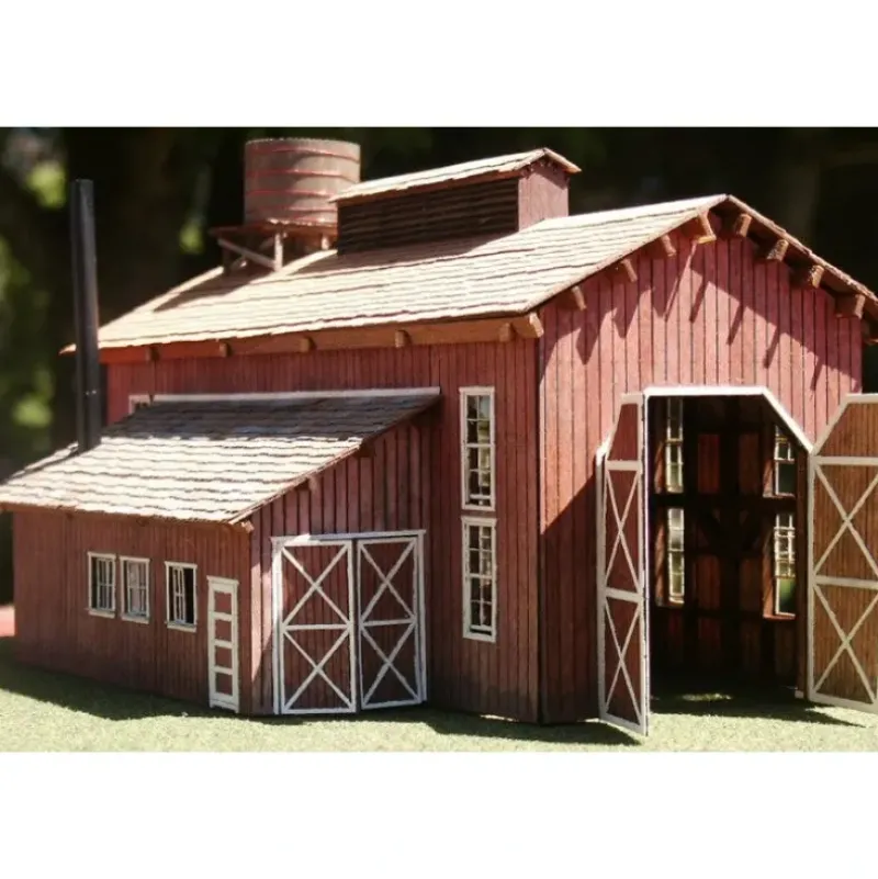 RS Laser Kits 2003 HO Single Stall Engine House with Door - Your Source for Gaming Essentials*