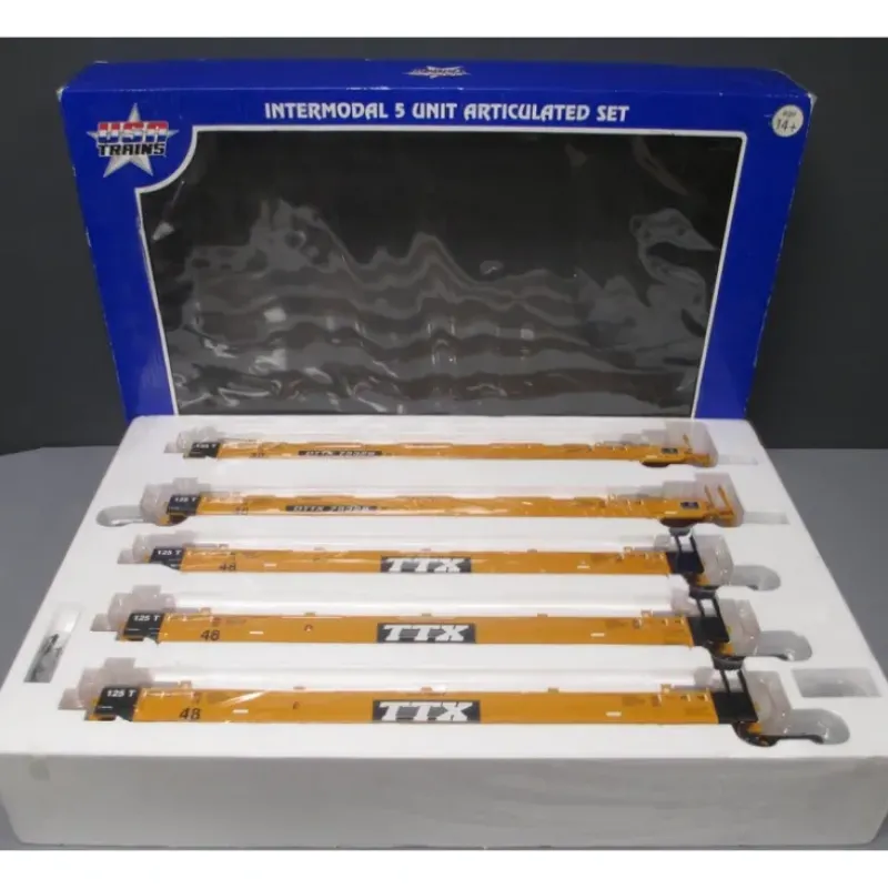 USA Trains R17150 G TTX Intermodal 5 Unit Articulated Set (Metal Wheels) - Your Source for Gaming Essentials* Best